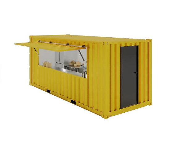 Contenedor Gastronómico 20 pies HC – Cocina Móvil Aislada, Volet de 4 m & Plug‑&‑Play