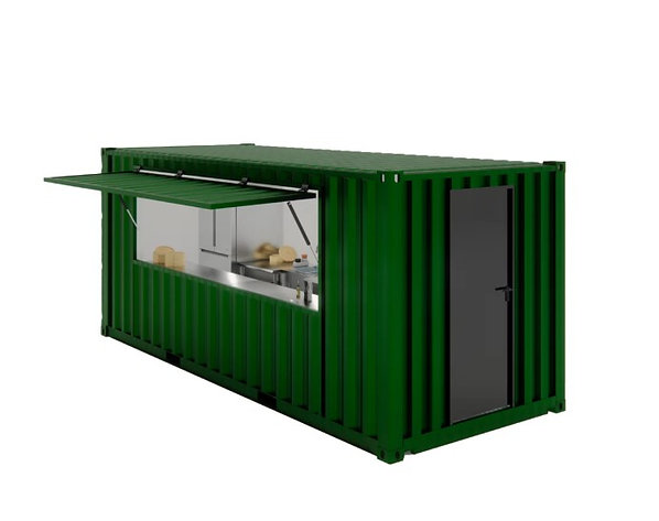 Contenedor Gastronómico 20 pies HC – Cocina Móvil Aislada, Volet de 4 m & Plug‑&‑Play - Imagen 5