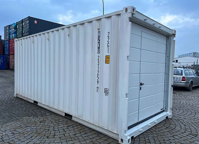 Contenedor Marítimo 20 ft RAL 9010 – Puerta Seccional Hörmann Motorizada, Puerta Peatonal y Ventana PVC - Imagen 6